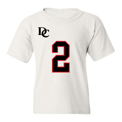 Davidson - NCAA Football : Mari Adams - White Replica Shersey Youth T-Shirt