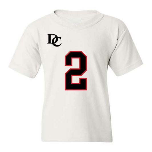 Davidson - NCAA Football : Mari Adams - White Replica Shersey Youth T-Shirt