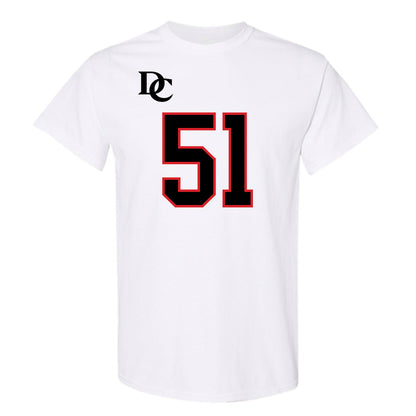 Davidson - NCAA Football : Tom Luther - White Replica Shersey T-Shirt