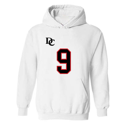 Davidson - NCAA Football : Landon Glezen - White Replica Shersey Hooded Sweatshirt-0