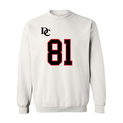 Davidson - NCAA Football : Alani Ajigbotosho - White Replica Shersey Crewneck Sweatshirt