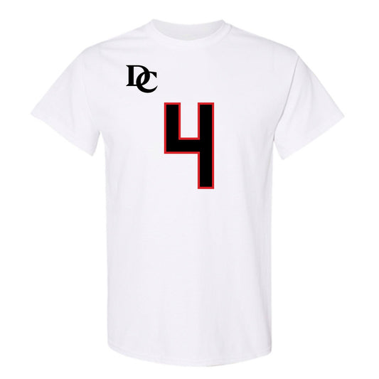 Davidson - NCAA Football : Tahir Henry - White Replica Shersey T-Shirt