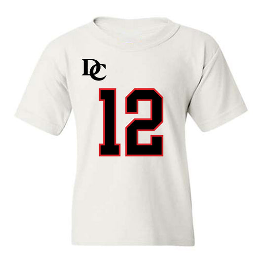 Davidson - NCAA Football : Christian Lyons - White Replica Shersey Youth T-Shirt-0
