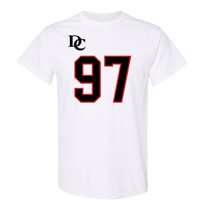 Davidson - NCAA Football : Liam McMann - White Replica Shersey T-Shirt-0