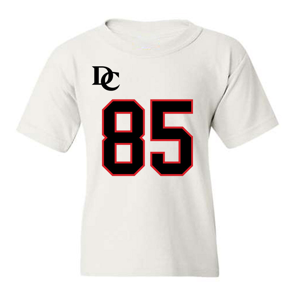 Davidson - NCAA Football : Jack Perozek - White Replica Shersey Youth T-Shirt-0
