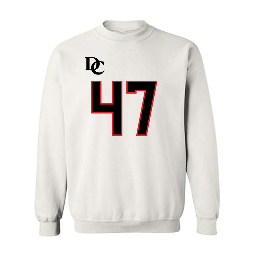 Davidson - NCAA Football : Nash Pippin - White Replica Shersey Crewneck Sweatshirt-0
