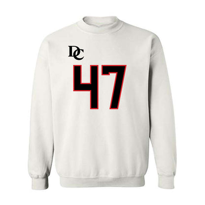 Davidson - NCAA Football : Nash Pippin - White Replica Shersey Crewneck Sweatshirt-0