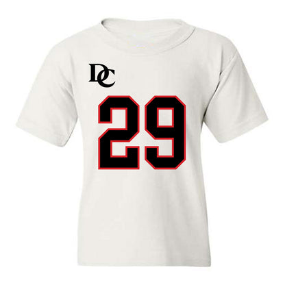 Davidson - NCAA Football : Carter Simko - White Replica Shersey Youth T-Shirt-0