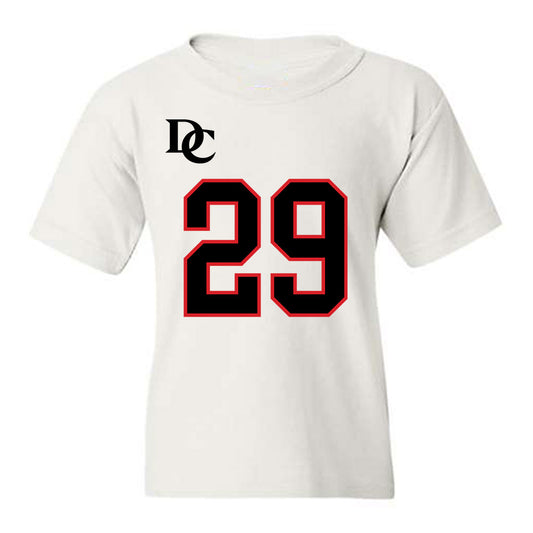 Davidson - NCAA Football : Carter Simko - White Replica Shersey Youth T-Shirt-0