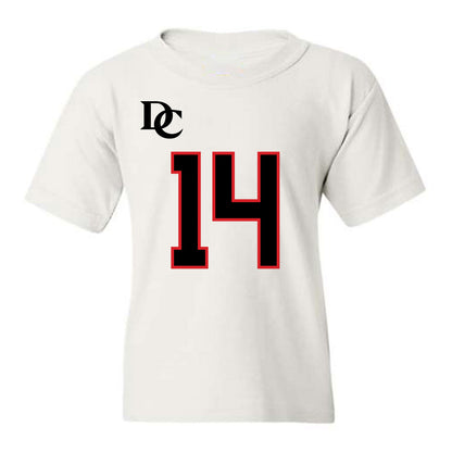 Davidson - NCAA Football : Landon Smart - White Replica Shersey Youth T-Shirt