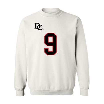 Davidson - NCAA Football : Landon Glezen - White Replica Shersey Crewneck Sweatshirt-0