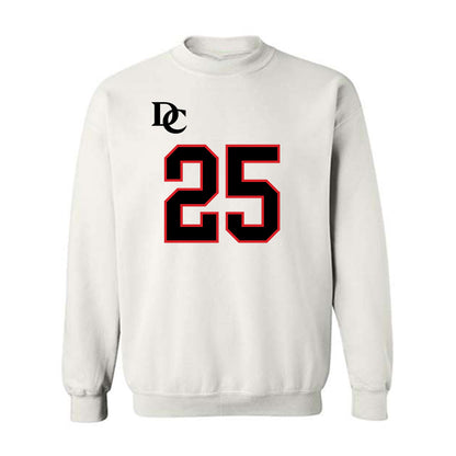 Davidson - NCAA Football : Shay Ragland - White Replica Shersey Crewneck Sweatshirt-0