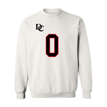 Davidson - NCAA Football : Hunter Brooks - White Replica Shersey Crewneck Sweatshirt-0
