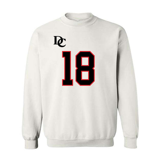 Davidson - NCAA Football : Jacary Lightsey - White Replica Shersey Crewneck Sweatshirt