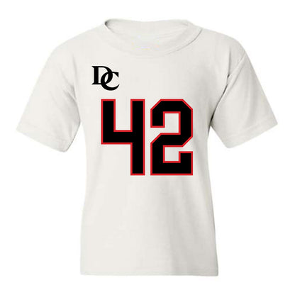 Davidson - NCAA Football : Dallas Brown - White Replica Shersey Youth T-Shirt