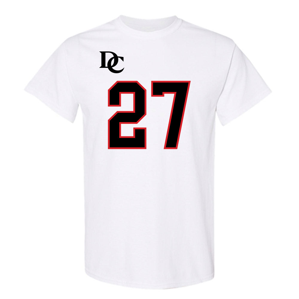 Davidson - NCAA Football : Revis McClairen - White Replica Shersey T-Shirt-0
