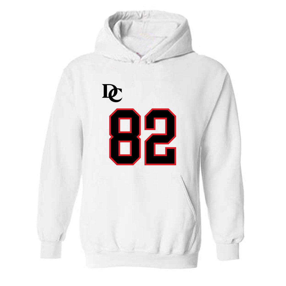 Davidson - NCAA Football : Gavin Yohn - White Replica Shersey Hooded Sweatshirt