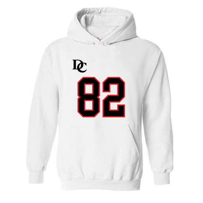 Davidson - NCAA Football : Gavin Yohn - White Replica Shersey Hooded Sweatshirt