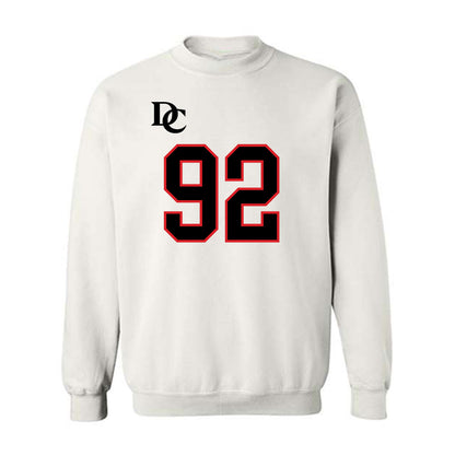 Davidson - NCAA Football : Christian Hayes - White Replica Shersey Crewneck Sweatshirt-0