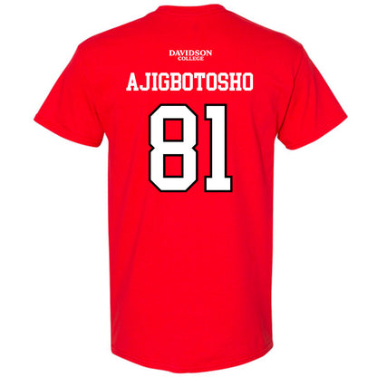 Davidson - NCAA Football : Alani Ajigbotosho - Orange T-Shirt