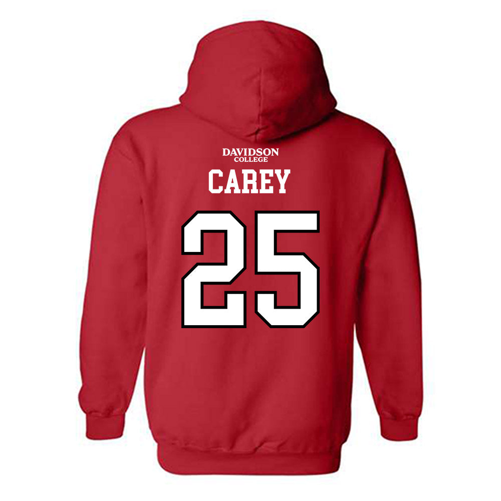 Davidson - NCAA Football : Aaron Carey - Orange Hooded Sweatshirt