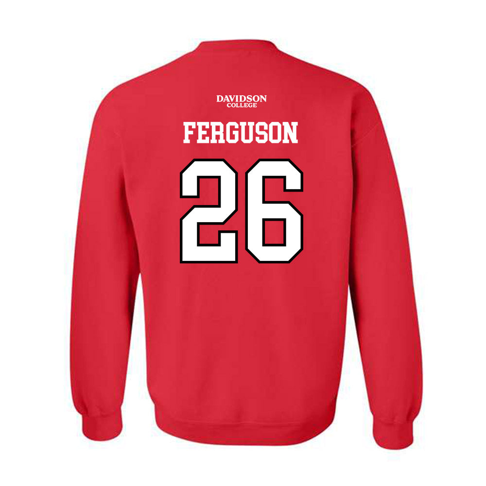 Davidson - NCAA Football : Jayden Ferguson - Orange Crewneck Sweatshirt-1