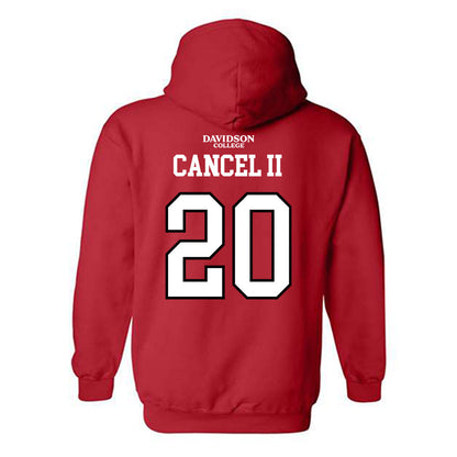 Davidson - NCAA Football : Quinton Cancel II - Orange Hooded Sweatshirt