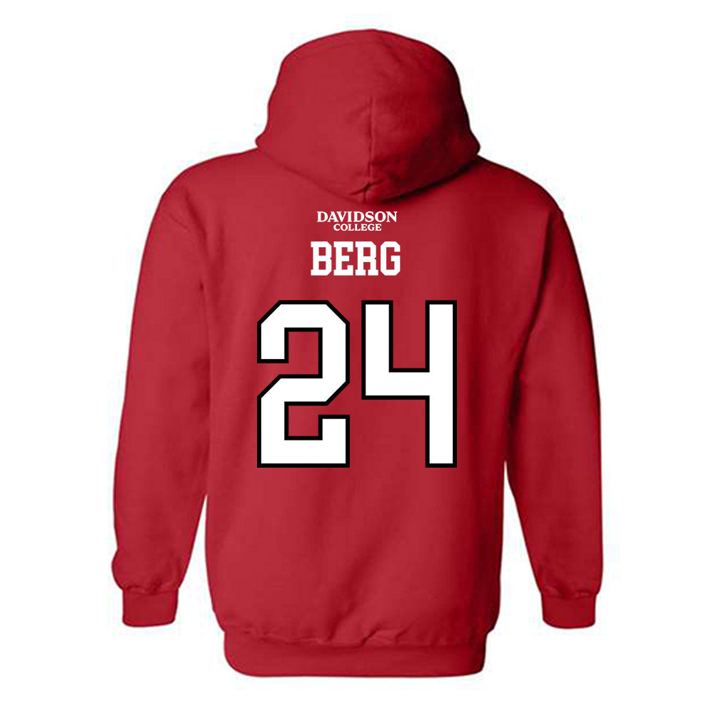 Davidson - NCAA Football : Brodey Berg - Orange Hooded Sweatshirt-1