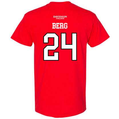 Davidson - NCAA Football : Brodey Berg - Orange T-Shirt-1