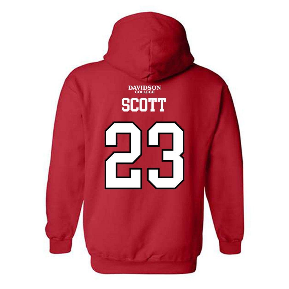 Davidson - NCAA Football : Nakoma Scott - Orange Hooded Sweatshirt-1