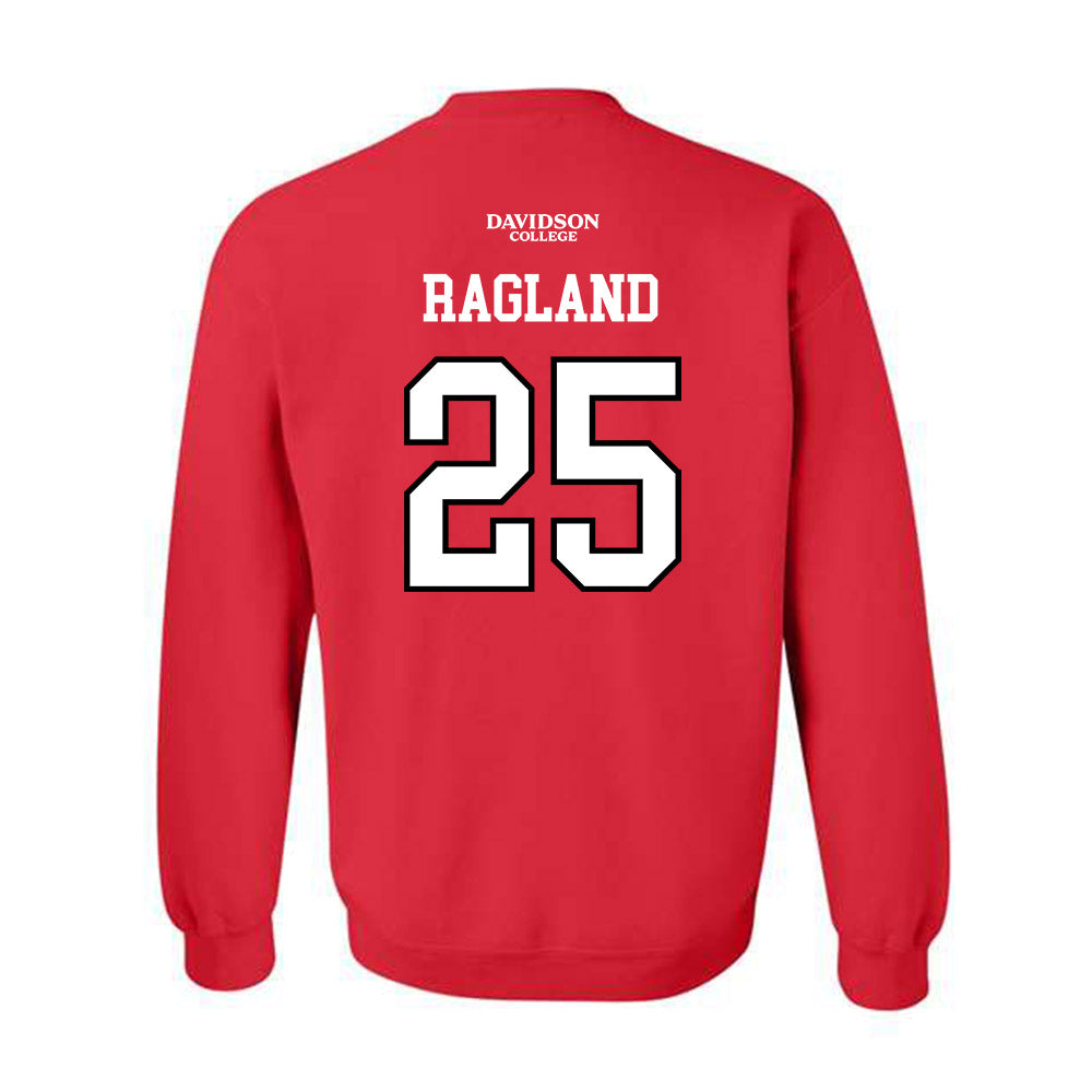 Davidson - NCAA Football : Shay Ragland - Orange Crewneck Sweatshirt-1