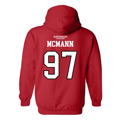 Davidson - NCAA Football : Liam McMann - Orange Hooded Sweatshirt-1