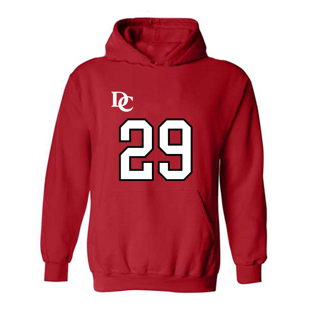 Davidson - NCAA Football : Carter Simko - Orange Hooded Sweatshirt-0