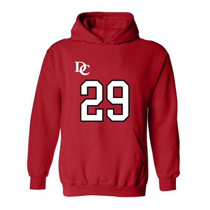 Davidson - NCAA Football : Carter Simko - Orange Hooded Sweatshirt-0