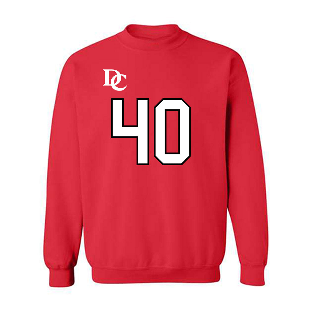 Davidson - NCAA Football : Carius McClain - Orange Crewneck Sweatshirt