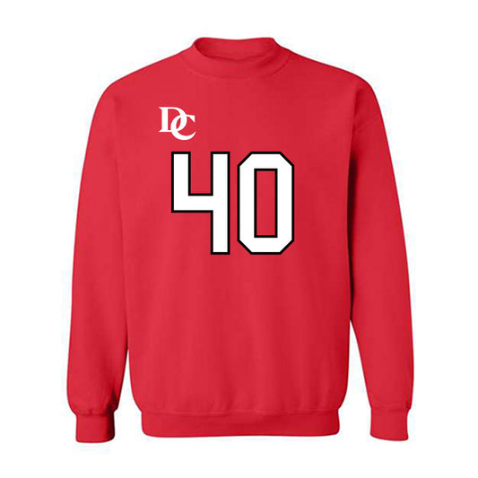 Davidson - NCAA Football : Carius McClain - Orange Crewneck Sweatshirt