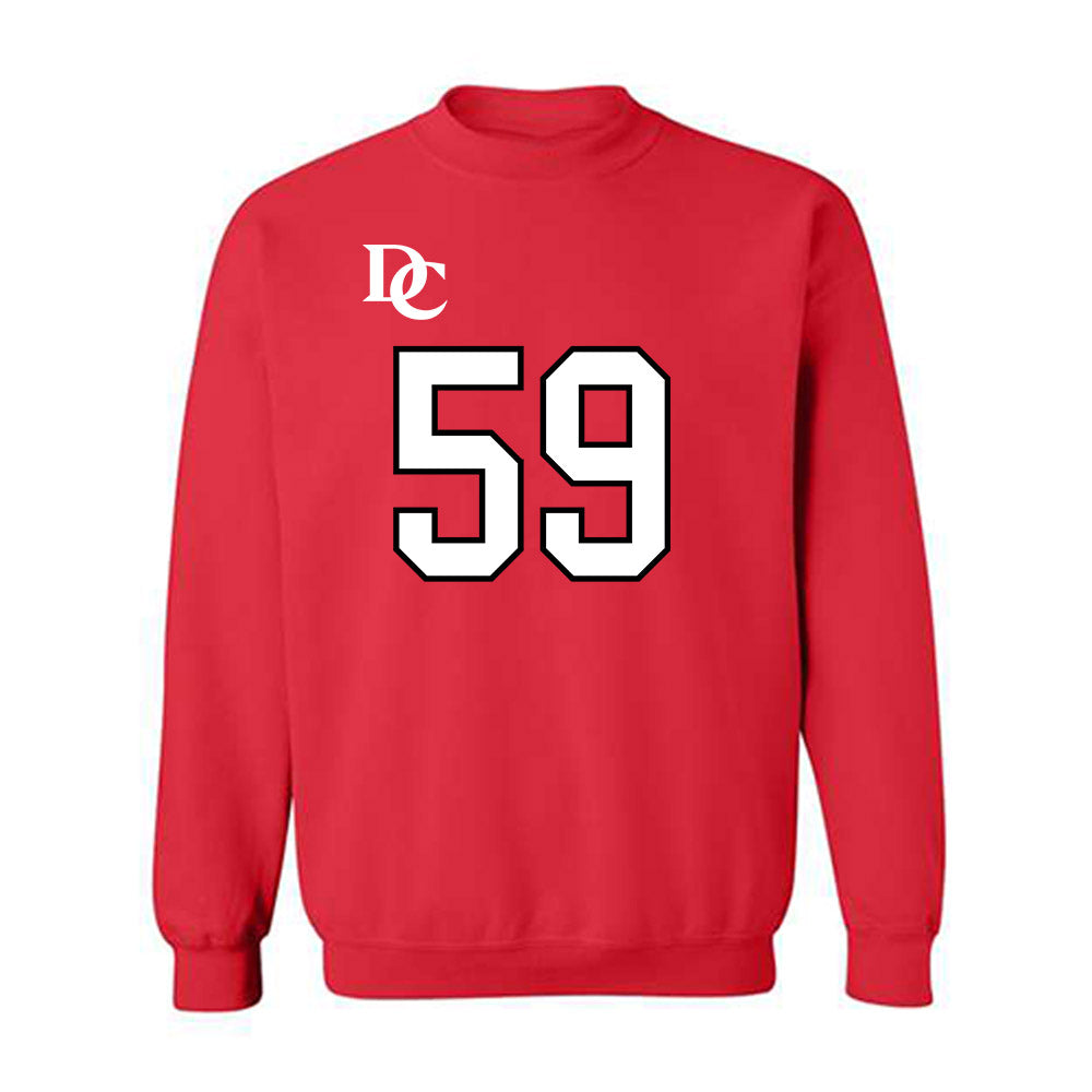 Davidson - NCAA Football : Danzel Chukwuemeka - Orange Crewneck Sweatshirt-0