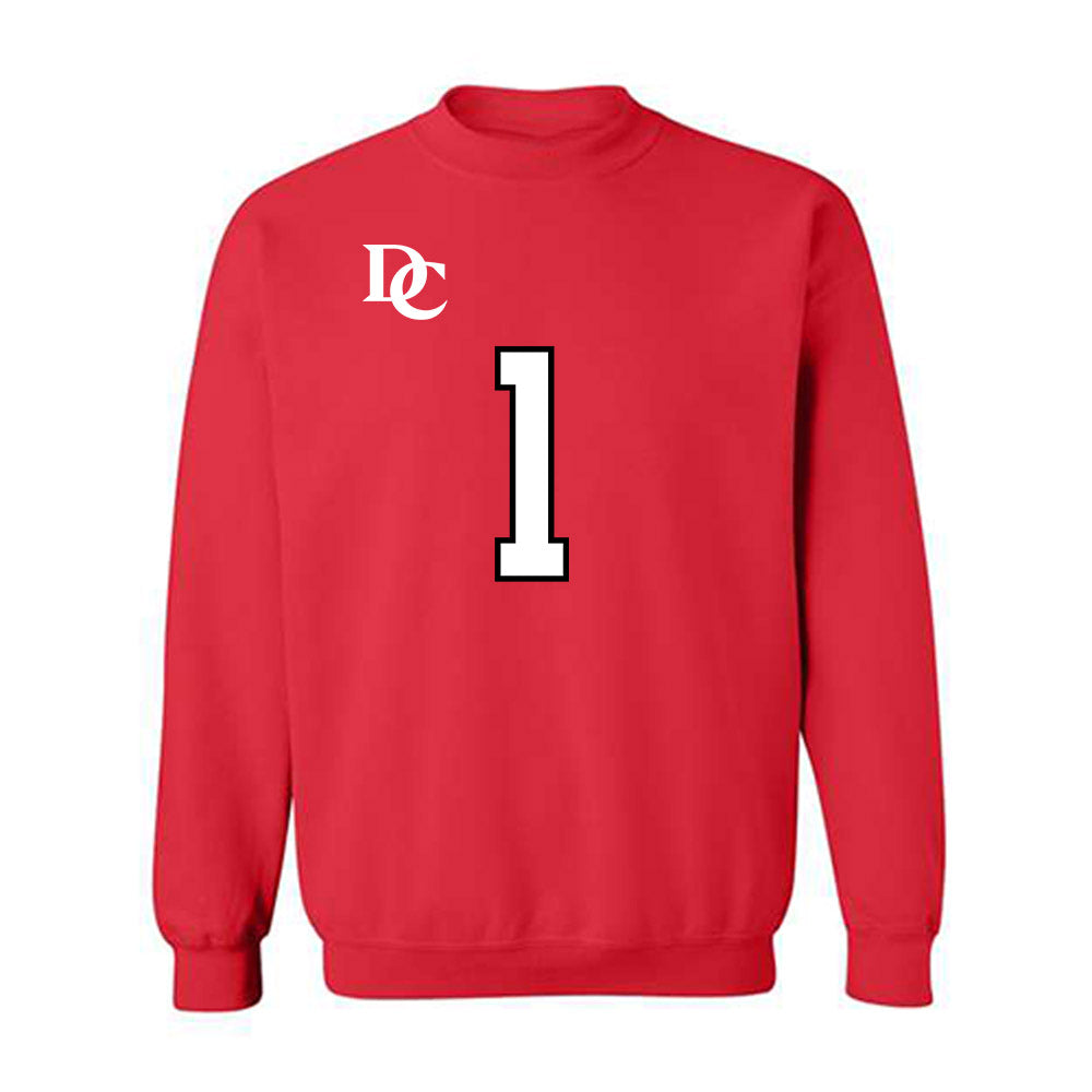 Davidson - NCAA Football : Jaleel Sales - Orange Crewneck Sweatshirt