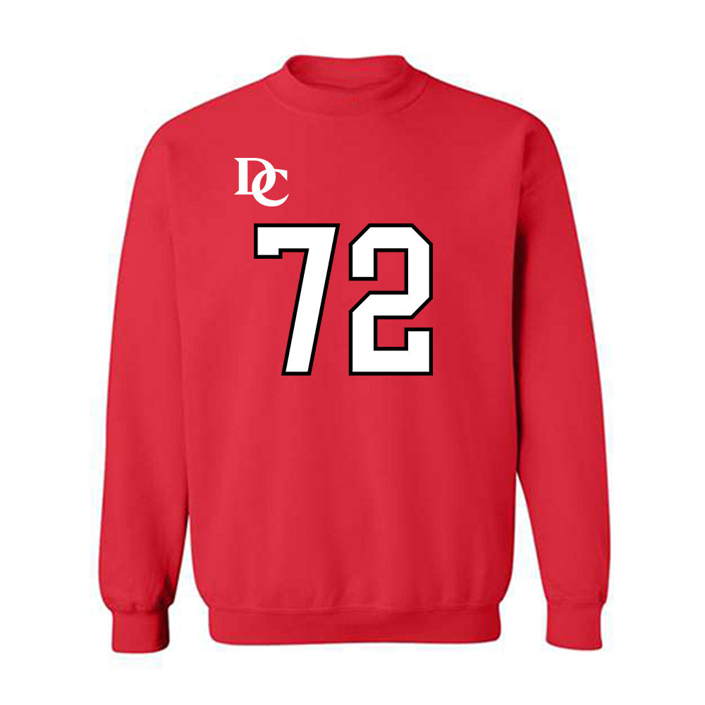 Davidson - NCAA Football : Liam Turner - Orange Crewneck Sweatshirt