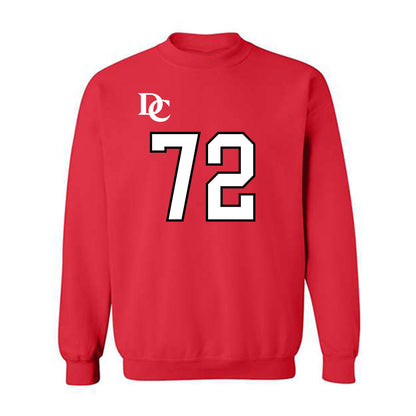 Davidson - NCAA Football : Liam Turner - Orange Crewneck Sweatshirt