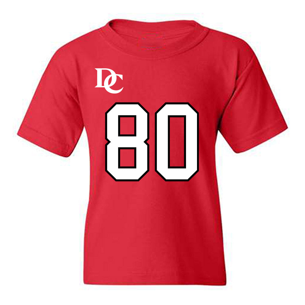 Davidson - NCAA Football : Xavier Vela - Orange Youth T-Shirt-0