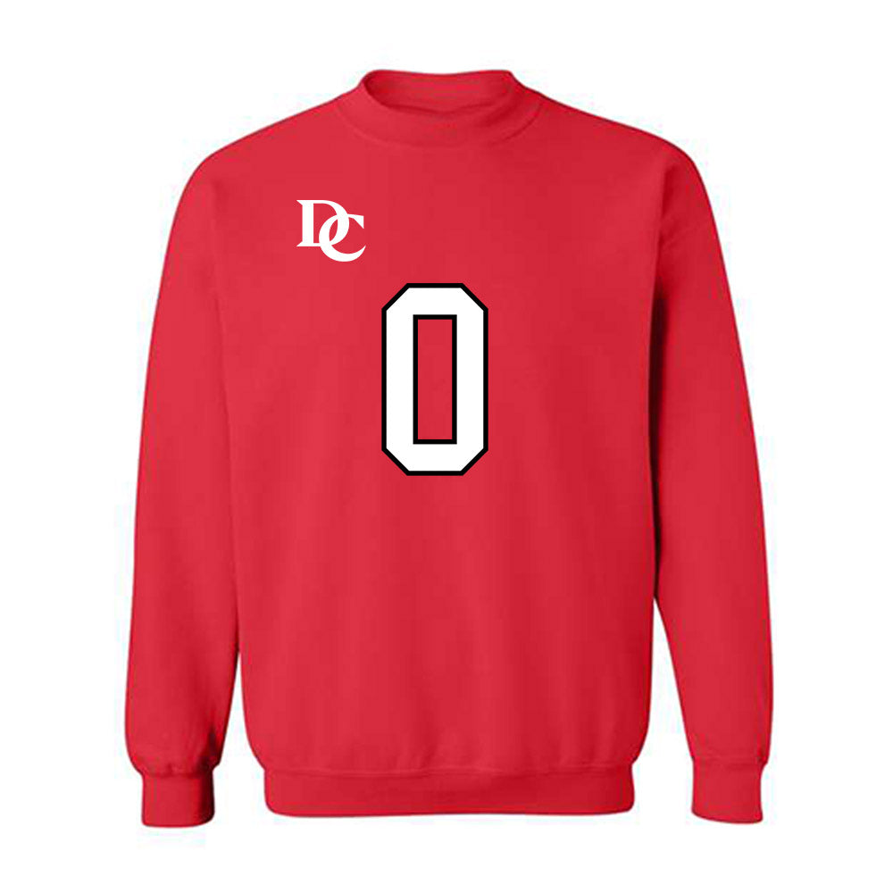 Davidson - NCAA Football : Hunter Brooks - Orange Crewneck Sweatshirt-0