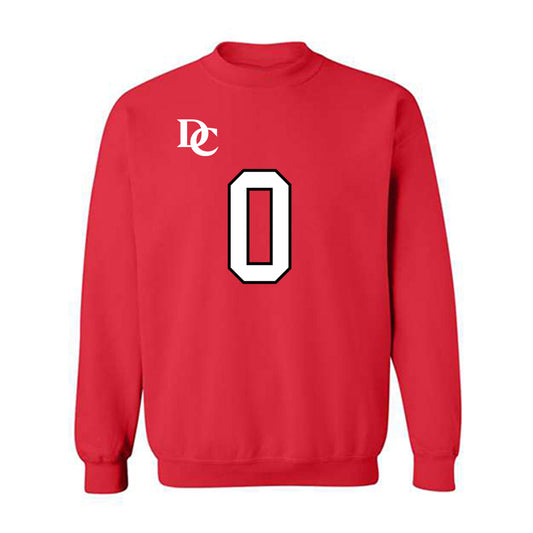 Davidson - NCAA Football : Hunter Brooks - Orange Crewneck Sweatshirt-0