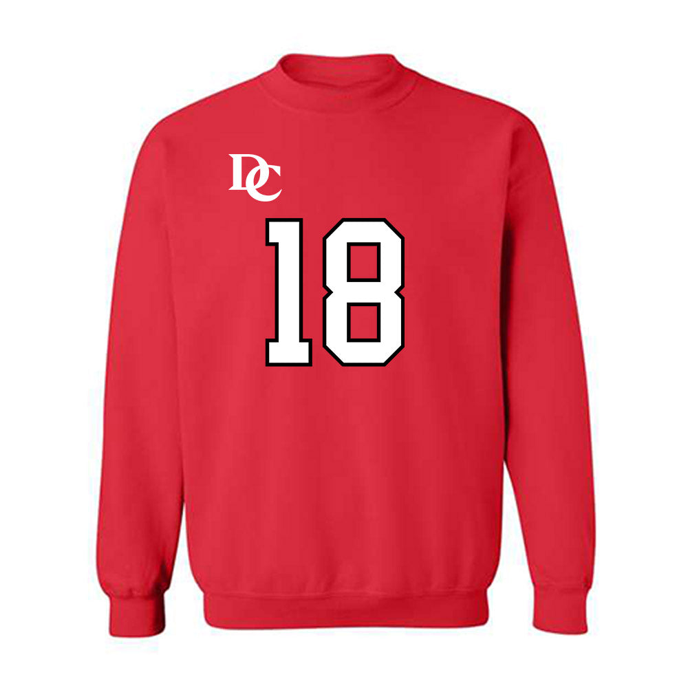 Davidson - NCAA Football : Jacary Lightsey - Orange Crewneck Sweatshirt