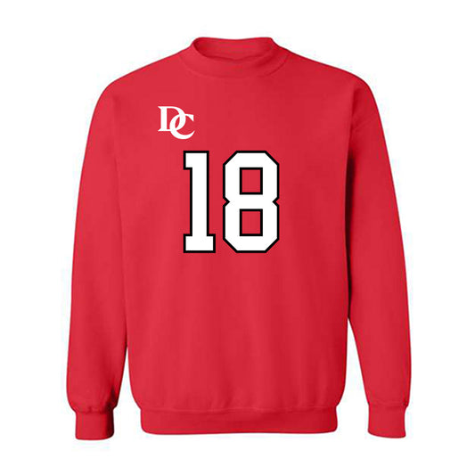 Davidson - NCAA Football : Jacary Lightsey - Orange Crewneck Sweatshirt