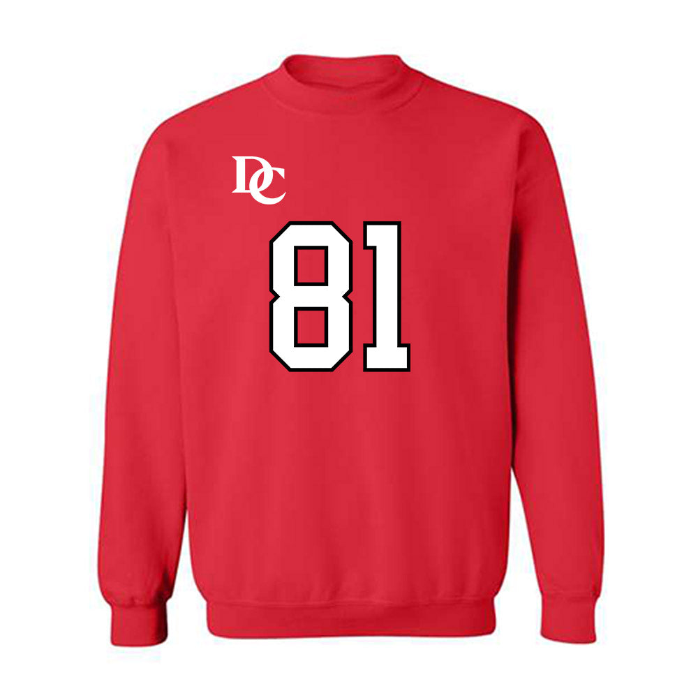 Davidson - NCAA Football : Alani Ajigbotosho - Orange Crewneck Sweatshirt