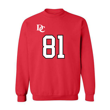 Davidson - NCAA Football : Alani Ajigbotosho - Orange Crewneck Sweatshirt