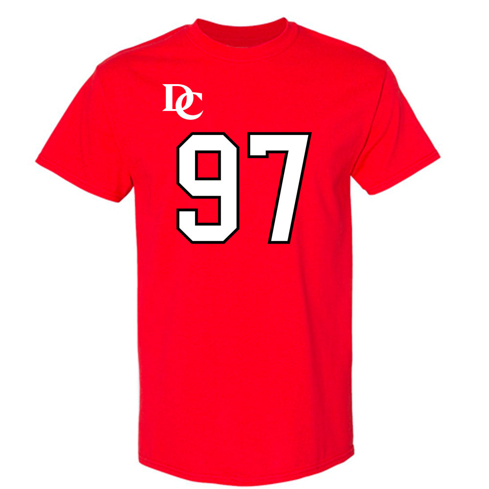 Davidson - NCAA Football : Liam McMann - Orange T-Shirt-0