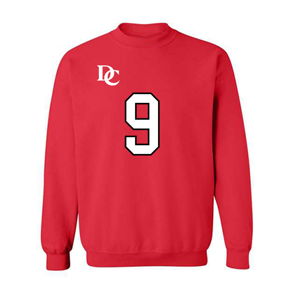 Davidson - NCAA Football : Landon Glezen - Orange Crewneck Sweatshirt-0