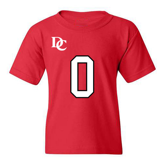 Davidson - NCAA Football : Hunter Brooks - Orange Youth T-Shirt-0